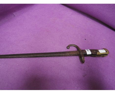 A French bayonet for the Gras Rifle model 1874, no scabbard