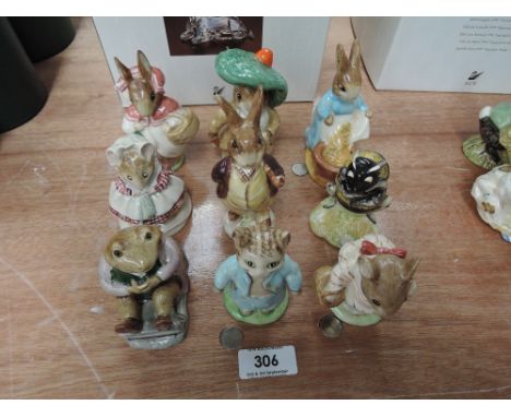 Eight Beswick Beatrix Potter figures,  Cecily Parsley, Mrs Tittlemouse, Mr Jackson, Tom Kitten, The Old Woman Who Lived In A 