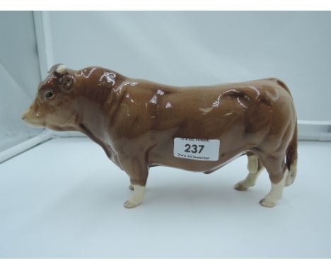 A Beswick study, Limousin Bull 2463B, boxed