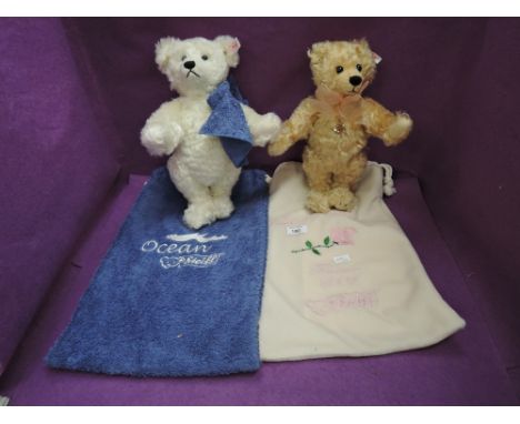 Two modern limited edition Steiff Bears, Ocean, white tag 660801 with gold button, certificate 149/1500 and France 2002, musi