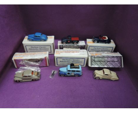 A collection of nineteen Durham Classics diecast model kit cars, all made up including limited edition models 1955 Ford Thund