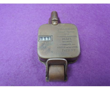 A Williamson Ticket Printer for Tramways, Omnibus, Railways, Steamboats, Ashton Under Lyne, Serial No. 26545