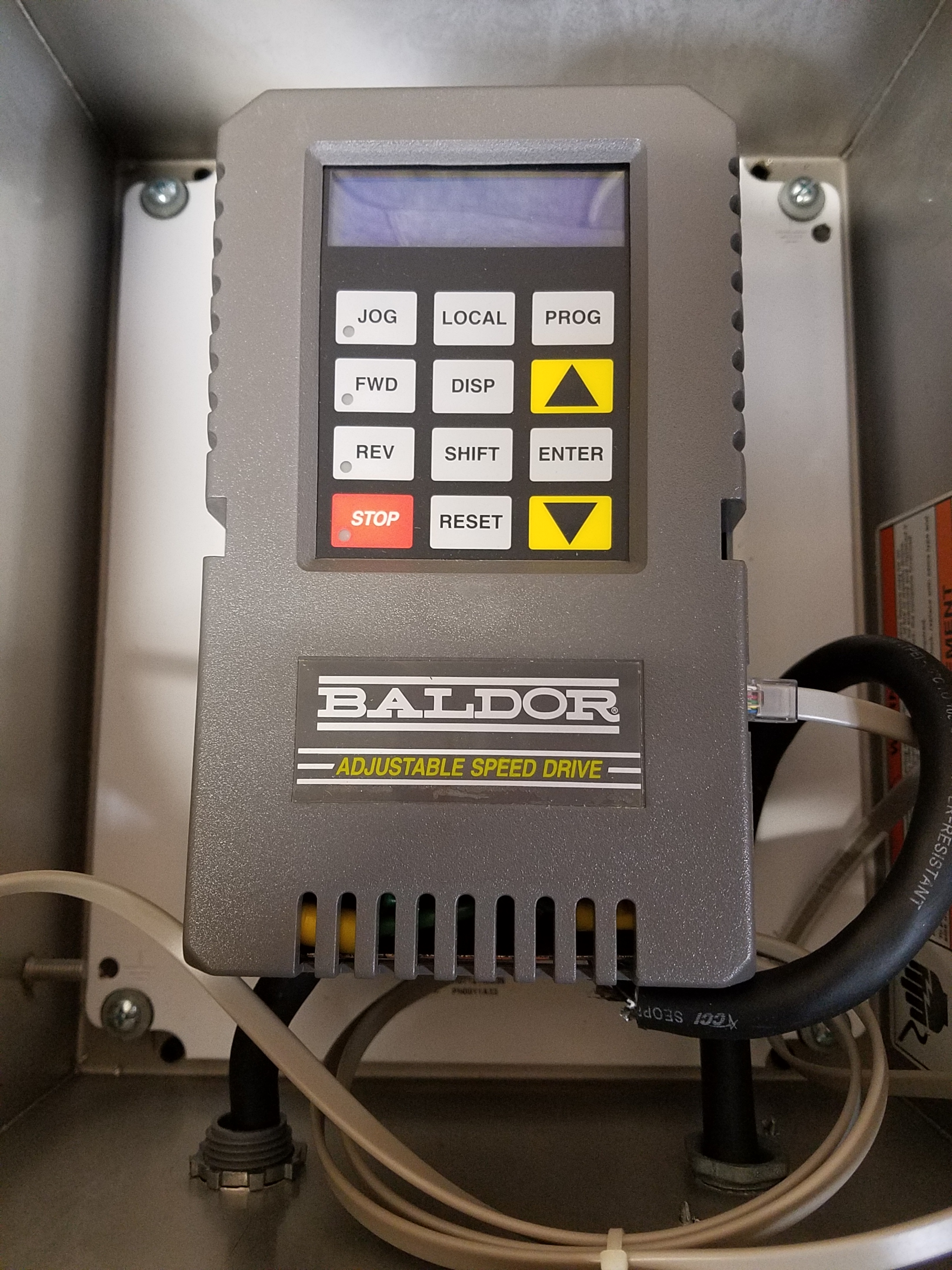 Baldor variable frequency drive.. Adjustable Speed drive in stainless