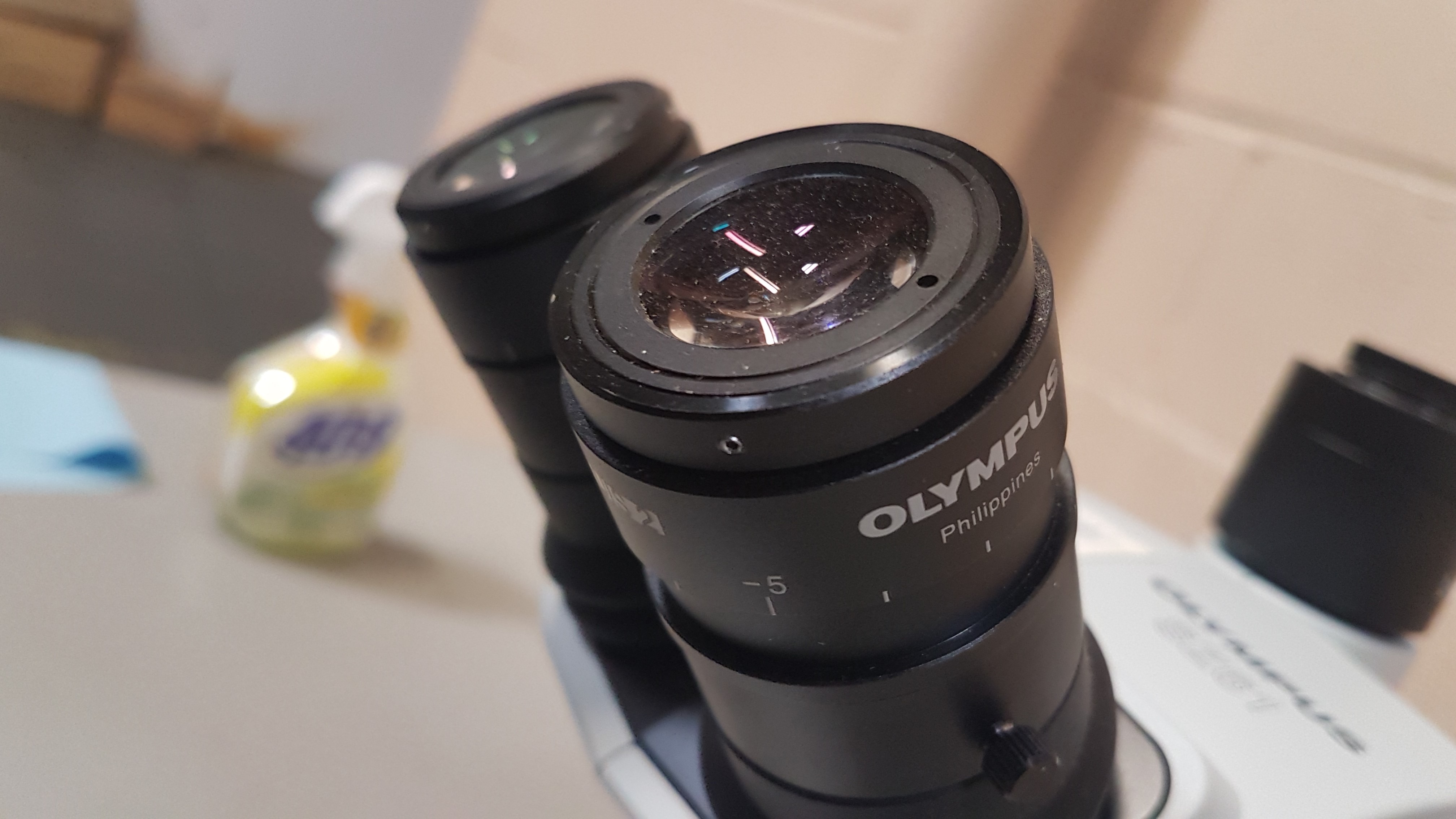 Olympus bifocal microscope, model SZ61.