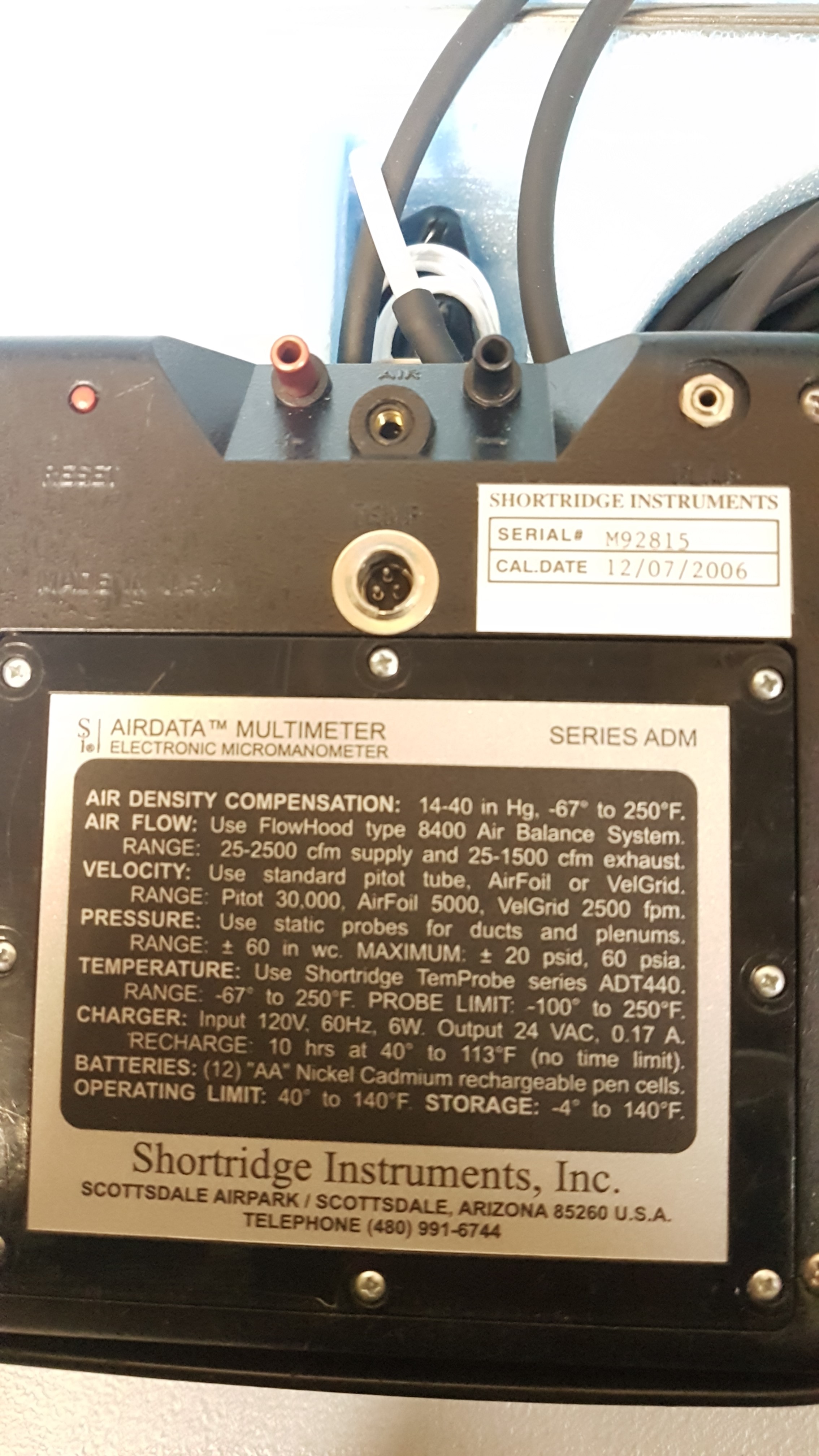 airdata multimeter adm-870 airdata multimeter adm-870