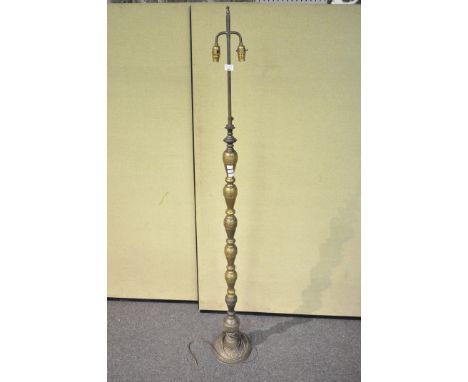A brass standard lamp