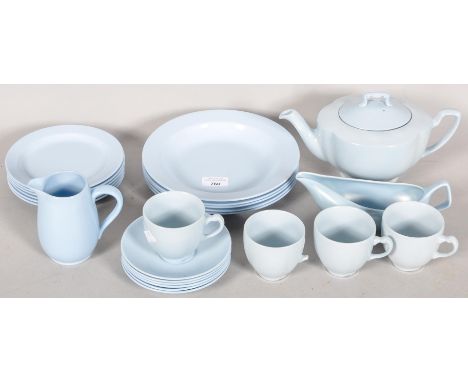A blue dinner &amp; tea service