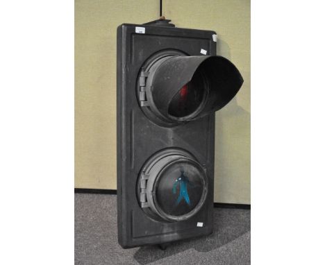 A pedestrian traffic light