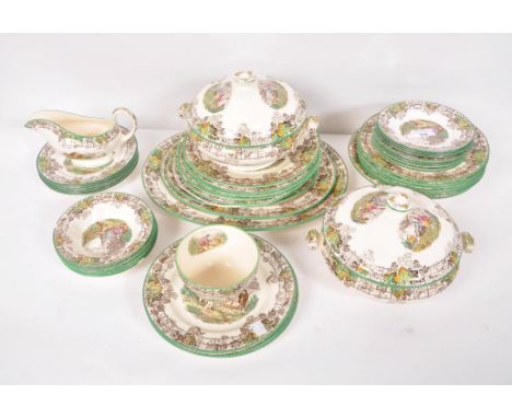 A Spode 'Byron' pattern part dinner service, circa 1910 