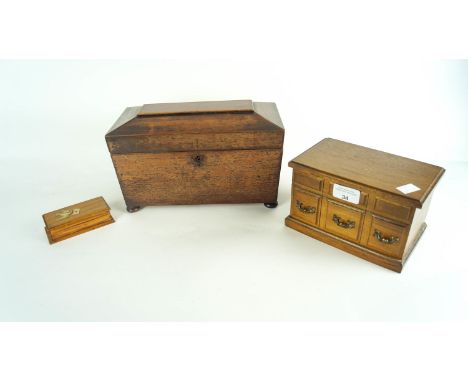 Tea caddy and other boxes