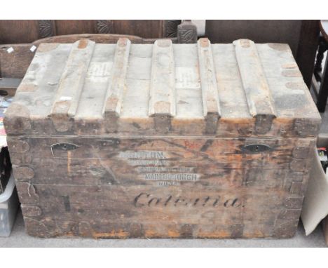 A steel bound trunk
