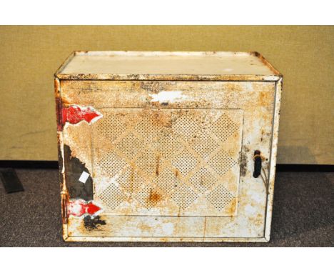 An enamel meat safe