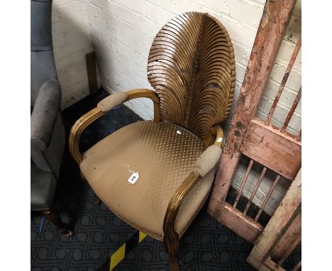 ART DECO FAN BACK CHAIR