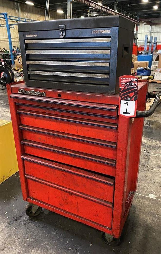 { Choice of lots: 1 } Blue Point Rolling Tool Chest w/ Craftsman Tool Box