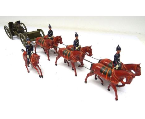 Britains set 144, Royal Field Artillery in full dress at the walk six horse light harness team FOURTH VERSION late pattern Li