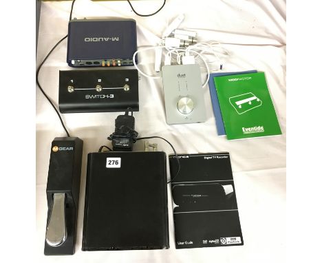 M AUDIO FASTRACK PRO EVENTIDE STOMP BOX, M GEAR PEDAL AND A TV ONYX DIGITAL TV RECORDER