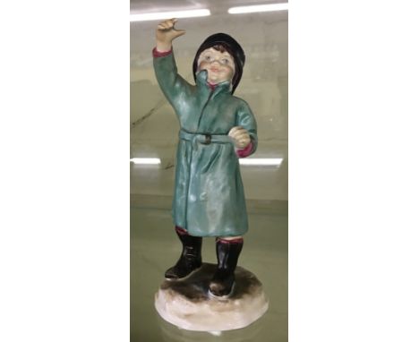 ROYAL WORCESTER FIGURE FEBRUARY 3453 MODELLED BY F.C. DOUGHTY H 15.5CM APPROX