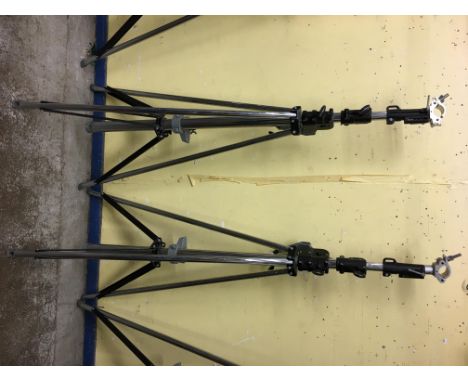 PAIR OF TUV GS PROFESSIONAL TRIPOD STANDS MAX LOAD 30KG MAX HEIGHT 370CM