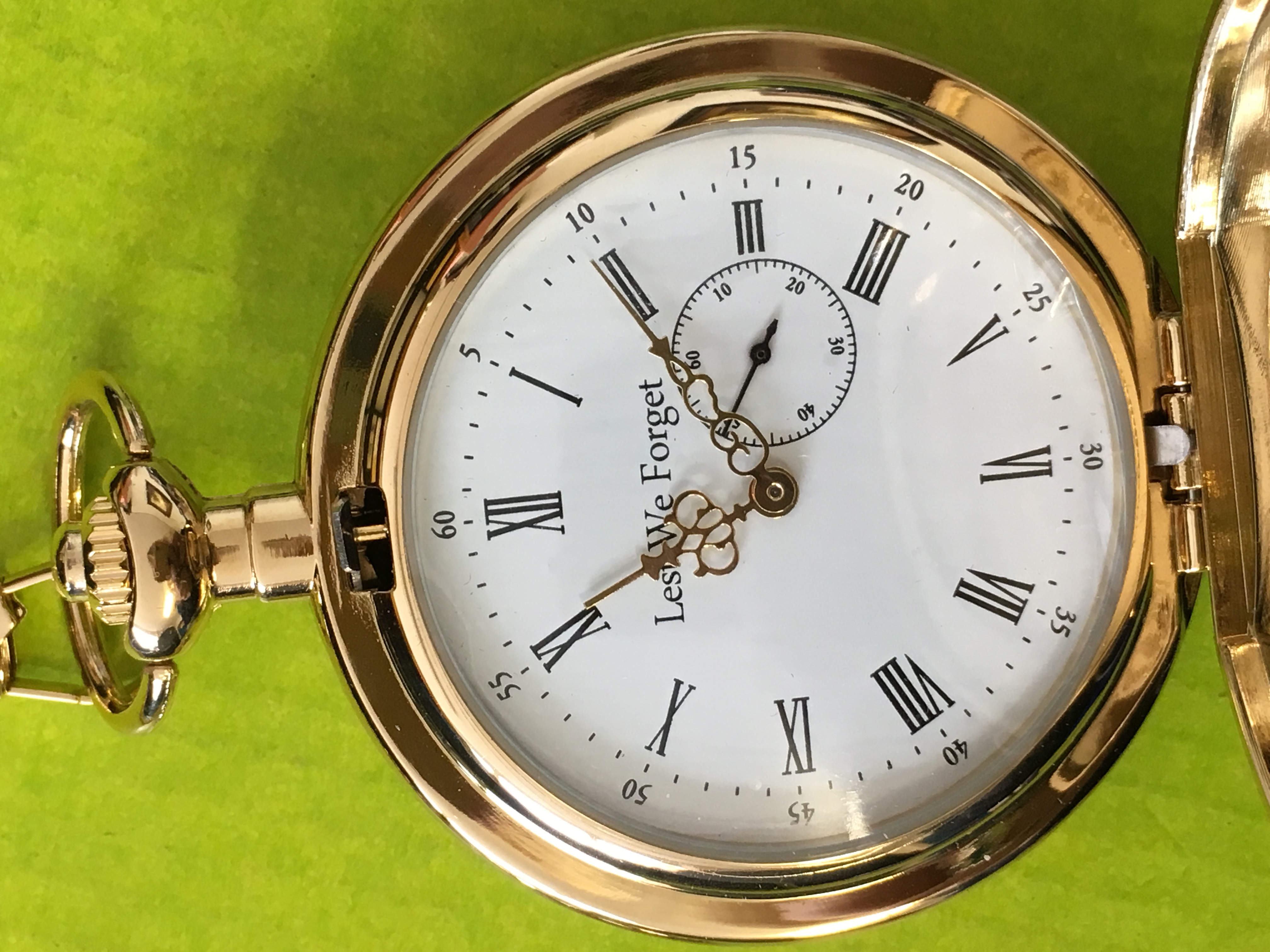 CASED WWI 100TH ANNIVERSARY LIMITED EDITION COIN INLAID POCKET WATCH