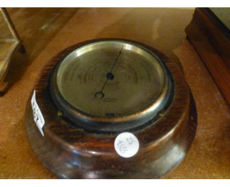 J.Creswell oak framed aneroid barometer 