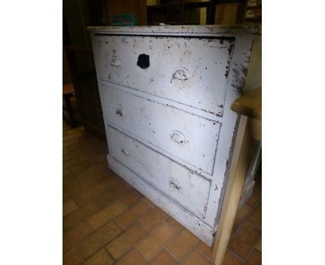 Vintage pine chest of drawers, 92 x 86cm