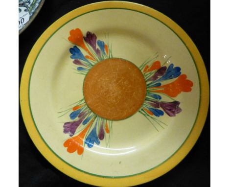 Clarice Cliff large Crocus sandwich plate