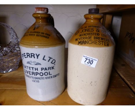 Two vintage stoneware flagons 
