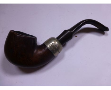 K & P Peterson white metal tobacco pipe