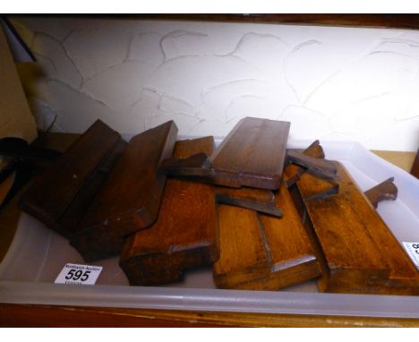 Six vintage sash moulding planes, made by Routledge, Birmingham