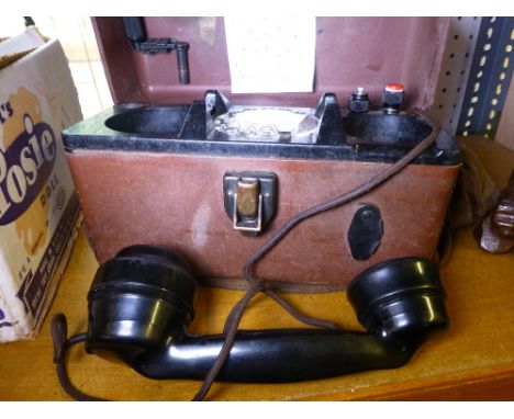 Vintage cased telephone