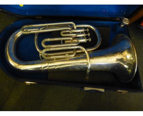 Boosey &amp; Hawke cased vintage euphonium