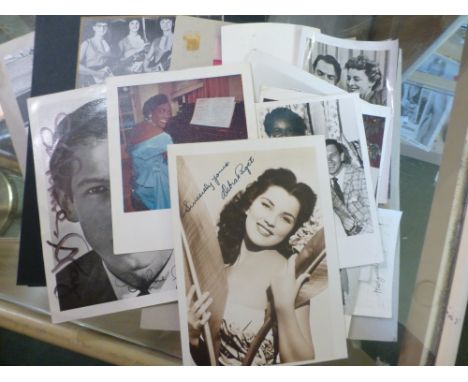Box of mixed entertainment memorabilia including signed photographs