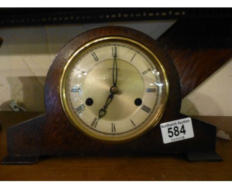 Smiths wooden cased mantel clock