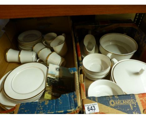 Two boxes containing Spode Golden Eternity
