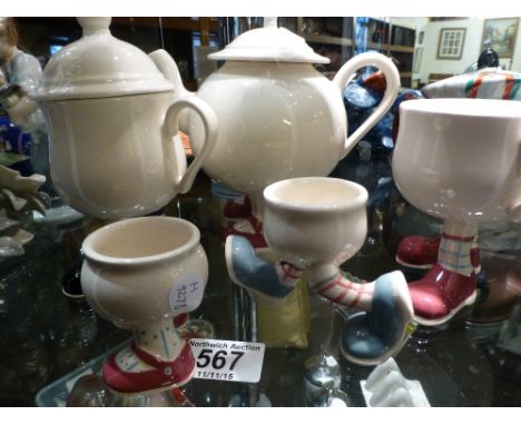 Five pieces of Carltonware walking ware 