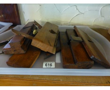 Five vintage sash moulding planes including Gabriel example c1800