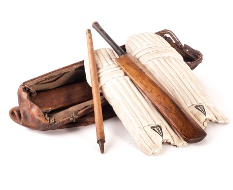 Cricket, a vintage cricket set, including a Gradidge Super Imperial Driver Bat, a Gunn & Moore Autograph short handle bat, st