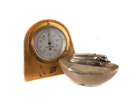 A Ronson's table lighter, together with a table thermometer by Rototherm (2)