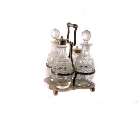 A selection of silver plated items, to include flatware, a cut glass and plated topped sifter, candlestick, dish and more (pa