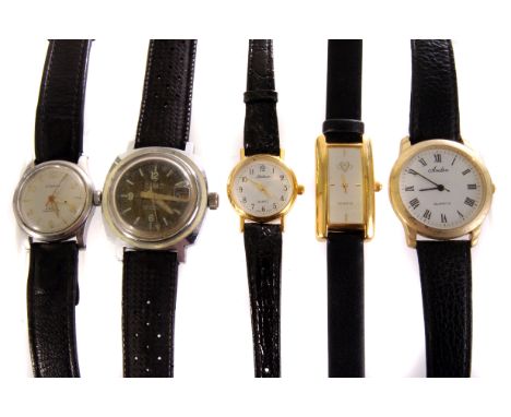 A collection of vintage and modern lady's and gentleman's watches, including a Secure Jump style watch, an Adrem sports watch