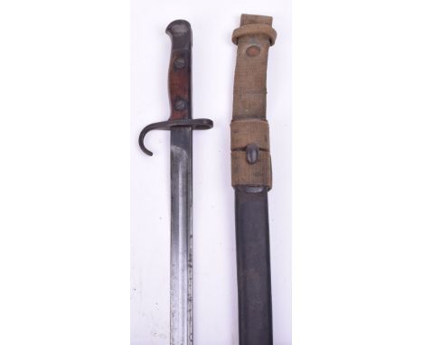 British WW1 Highland Light Infantry Regimentally Marked 1907 “Hooked Quillon” Bayonet, standard model with the top stamped “3