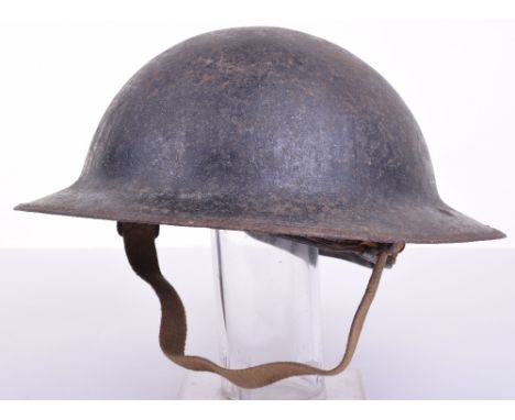WW1 British Brodie Steel Helmet, complete with the original black oilskin liner to the interior. Exterior of the shell has be