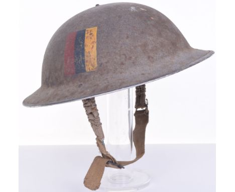 WW2 British Royal Army Medical Corps Marked Steel Combat Helmet, untouched example of the standard British steel combat helme