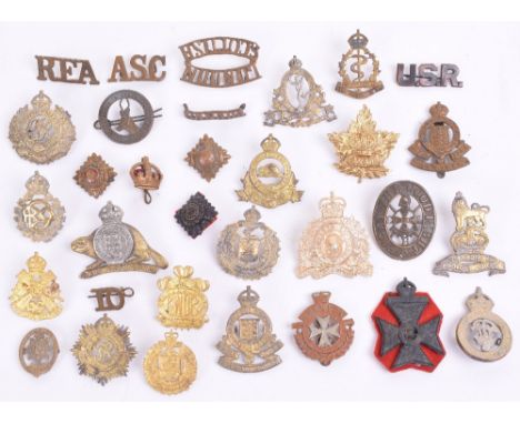 Selection of Mostly Canadian Cap Badges, consisting of anodised Royal Canadian Mounted Police, bi-metal 22nd Canadian regimen