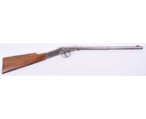 Diana Model 1 .177” Barrel Cocking Air Rifle, stamped Made in Germany with logo, wooden stock, overall 31”, barrel 18”. Good 