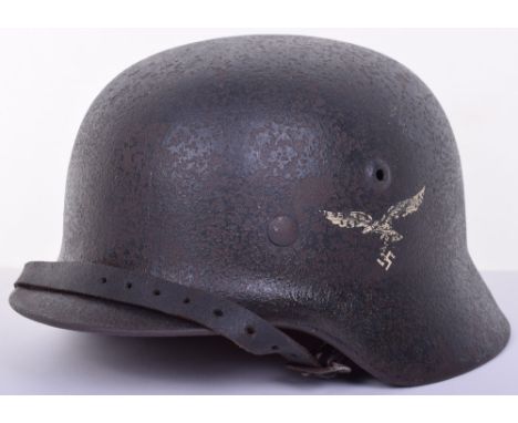 Luftwaffe Single Decal Combat Helmet, M40 pattern steel combat helmet complete with 2nd pattern Luftwaffe decal. Original ext