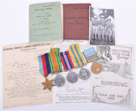 WW2 and Korean War Medal & Paperwork Grouping of Corporal J Allen Royal Army Ordnance Corps, consisting of 1939-45 star, Defe