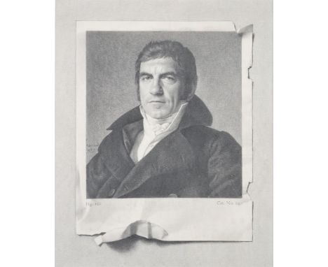 λ Michael Leonard (British b. 1933)Untitled (Tromp l'oeil portrait of a gentleman, said to be Harry Bailey)Pencil Signed and 