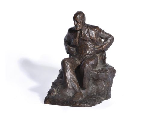 λ Oscar Nemon (British 1906-1985)Sigmund Freud Bronzed resin Signed (to the reverse)Height: 24cm (9 1/2in.) This is a resin m