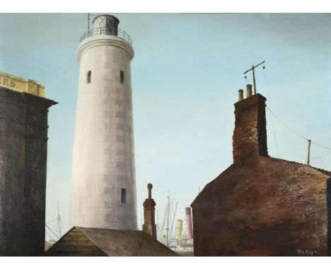 λ Felix Kelly (British 1914-1994)The LighthouseOil on boardSigned and dated 1950 (lower right)35 x 47cm (13¾ x 18½ in.)Exhibi
